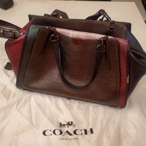 Coach Color Block Pebbled Leather Dreamer Tote
